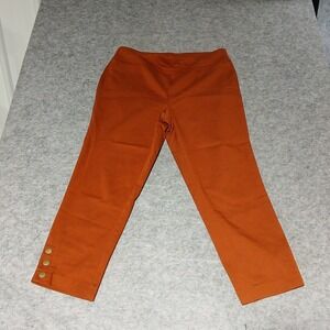 Croft & Barrow Women's Orange Stretch Ankle Pants Size 14 Regular